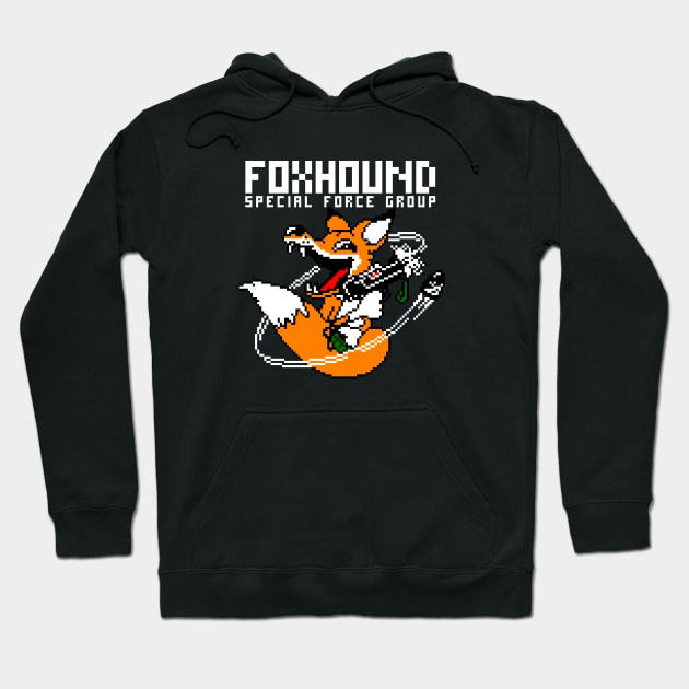 FOXHOUND pixel art MGS logo #2 Hoodie by FbsArts